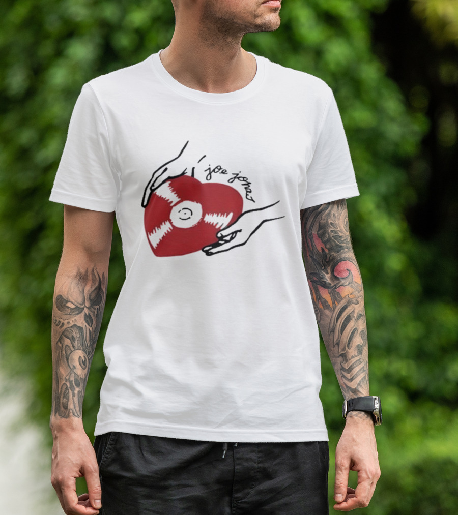 Joe Jonas Vinyl Heart Record T-Shirt