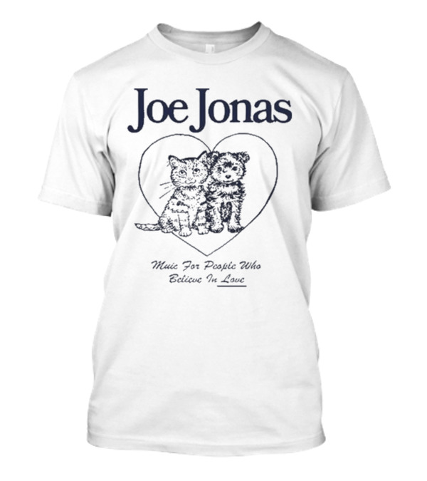 Joe Jonas Music For People Who Believe In Love Heart Cat And Dog T-Shirt