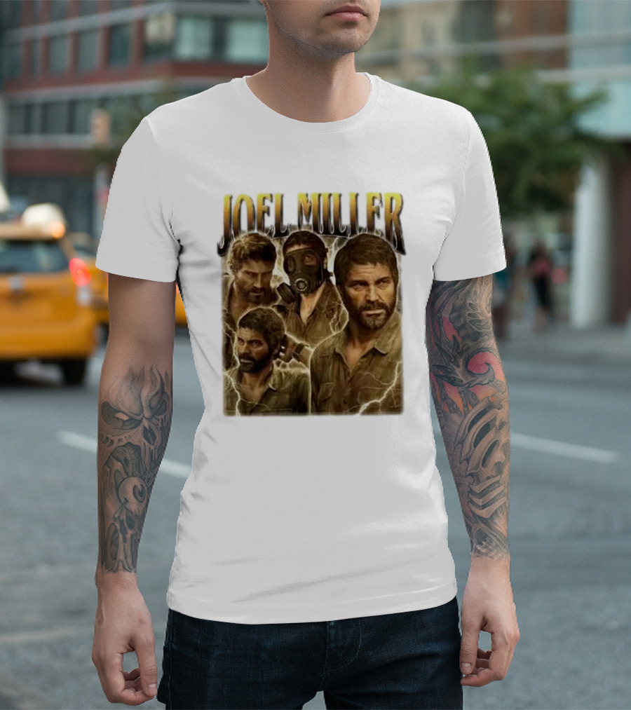 Joel Miller The Last of Us Vintage Style Character Art T-Shirt