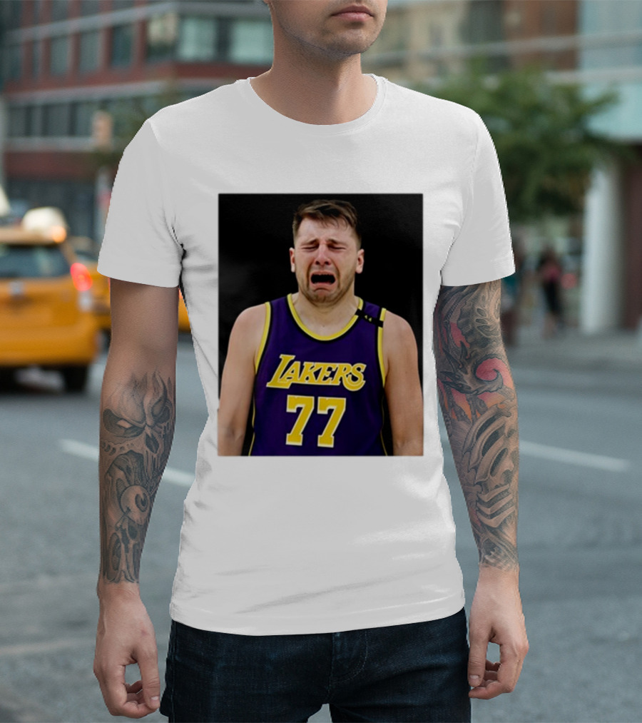 Luka Doncic Crying Lakers 77 Jersey 2025 T-Shirt