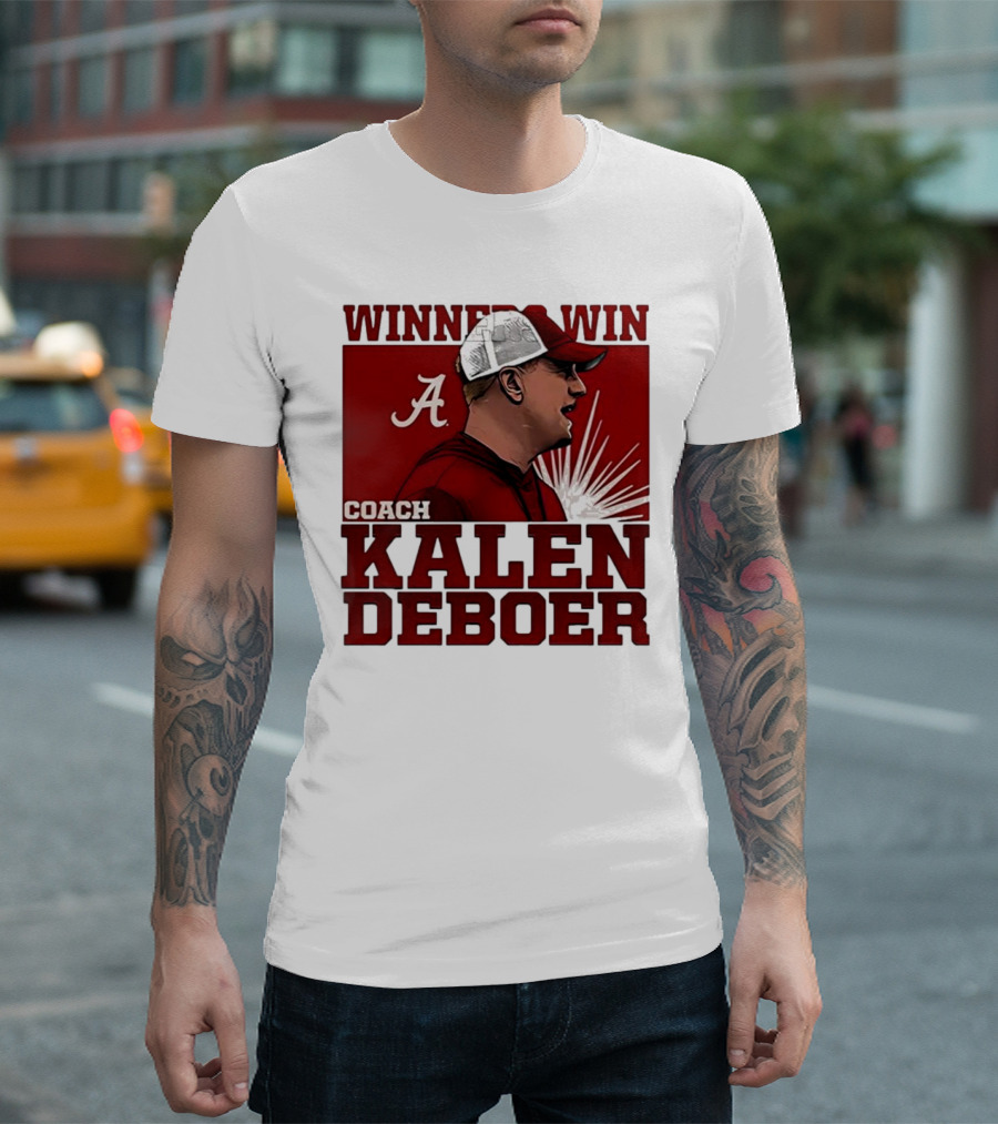 Winner Win Coach Kalen DeBoer Alabama T-Shirt