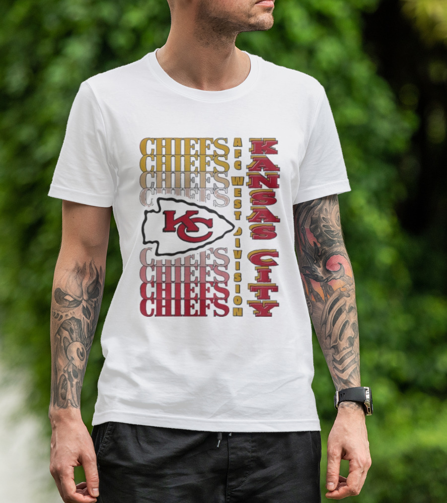 Kansas City Chiefs AFC West Division Kansas City Chiefs Logo KC Chiefs T-Shirt