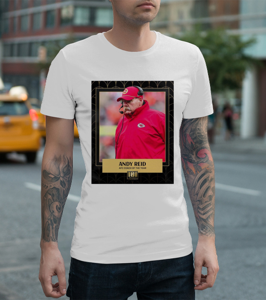 Kansas City Chiefs Andy Reid AFC Coach of the Year 101 Awards T-Shirt