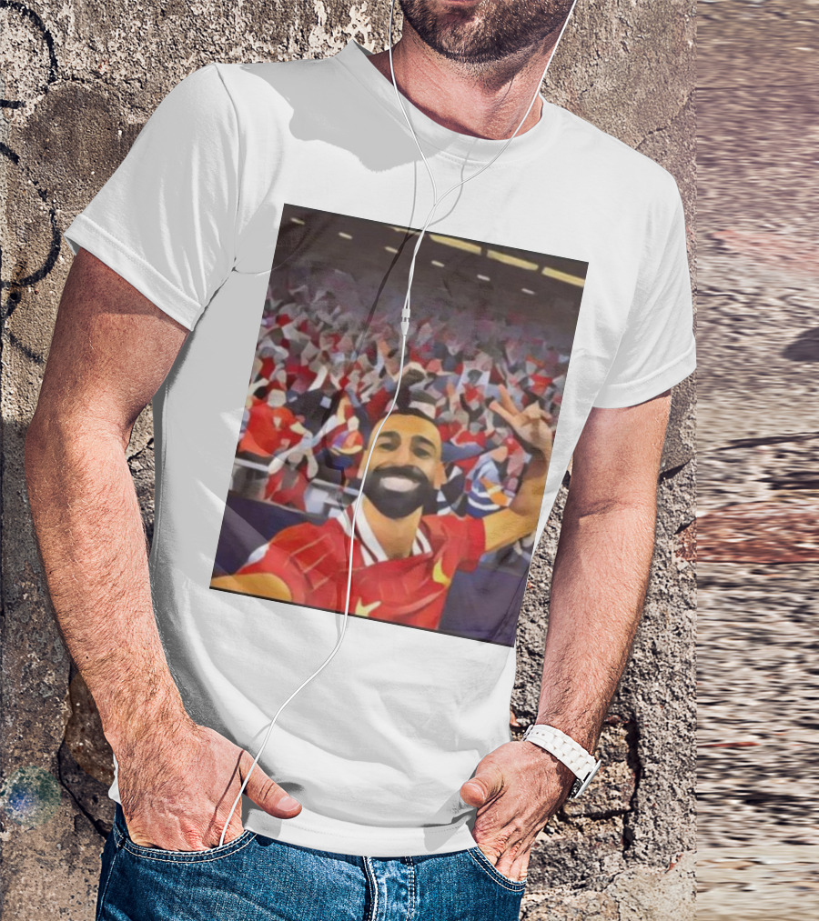 Liverpool FC 2025 Premier League Champions Mohamed Salah Selfie Celebration T-Shirt