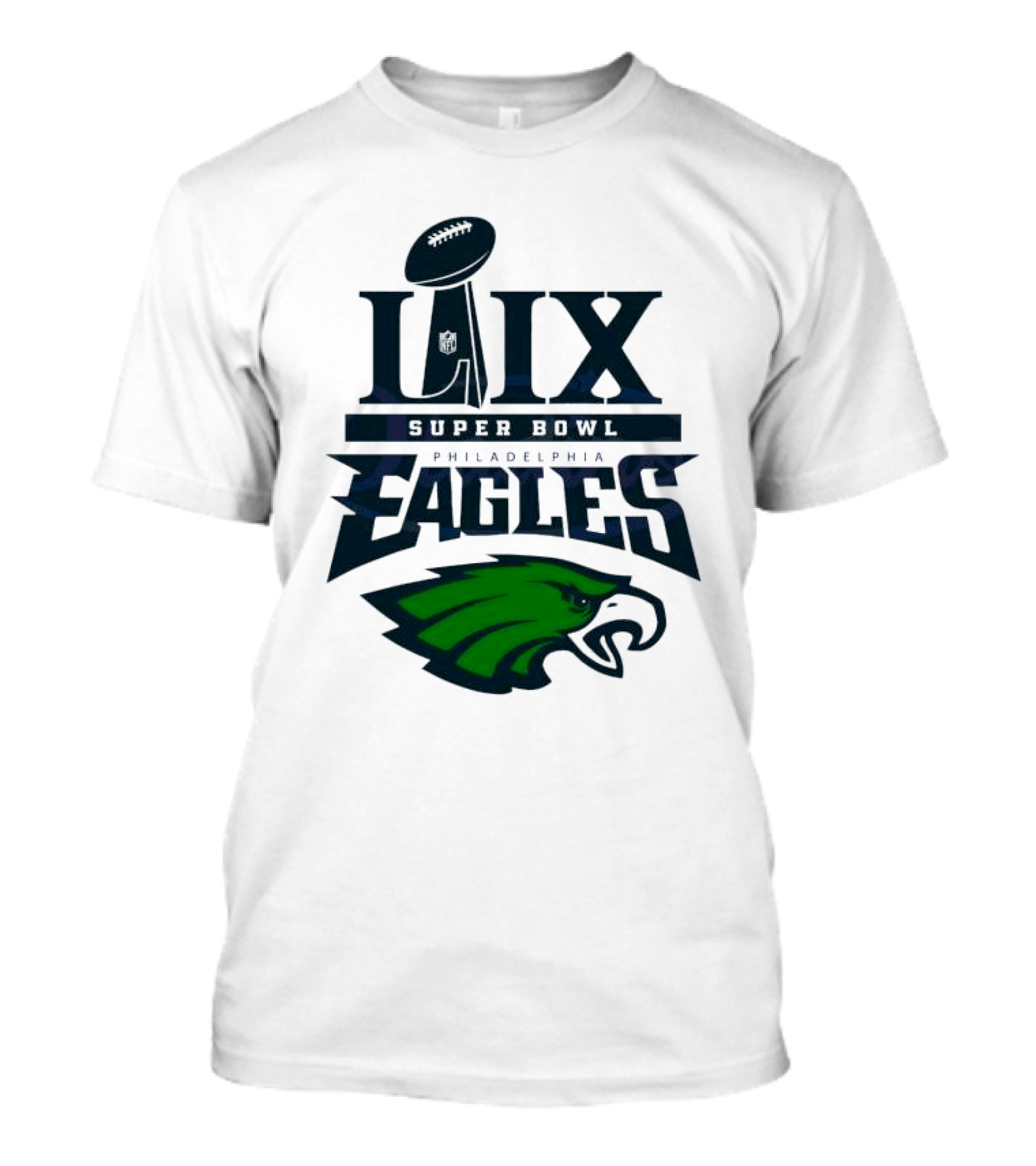 LIX Super Bowl Philadelphia Eagles Trophy And Logo T-Shirt