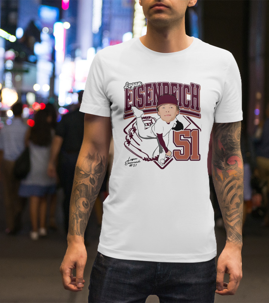 Eisenreich Baseball 51 Logan 2025 Sports Illustration T-Shirt