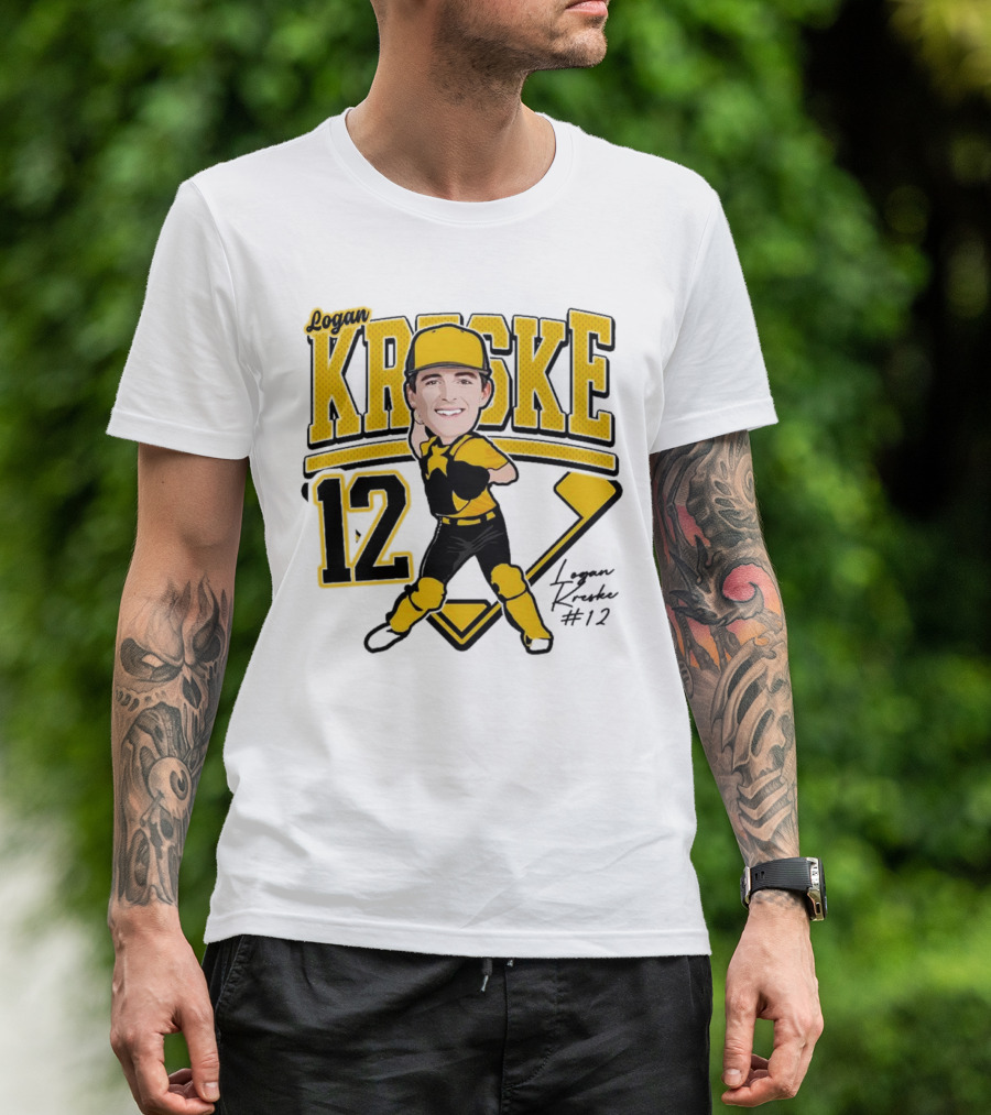 Logan Kreske Baseball 12 2025 Player Illustration T-Shirt