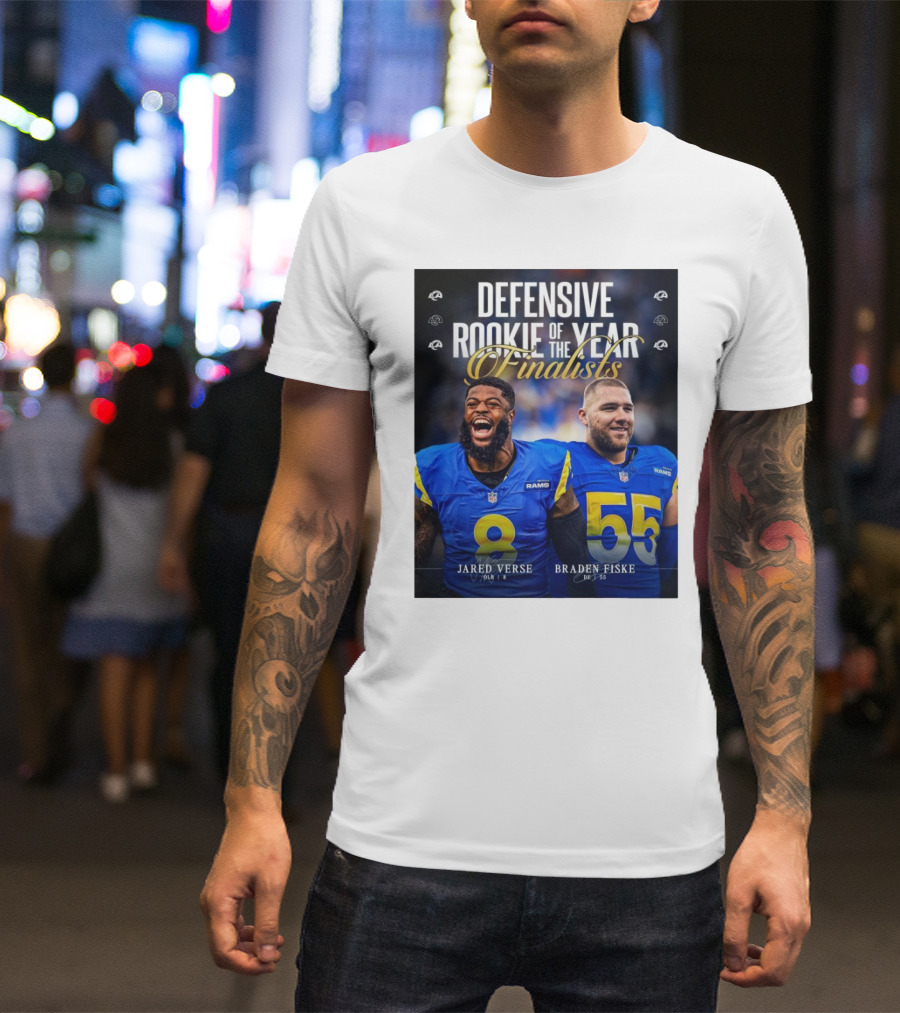 Los Angeles Rams Jared Verse Braden Fiske Defensive Rookie Of The Year Finalists 2024 T-Shirt