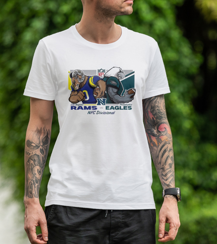 Los Angeles Rams Vs Philadelphia Eagles NFL NFC Divisional Matchup T-Shirt
