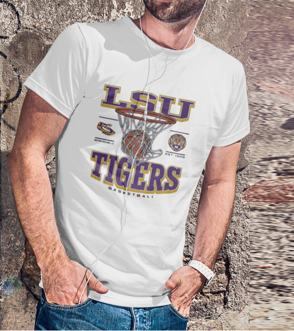LSU Tigers Basketball Established 1909 Game Time T-Shirt
