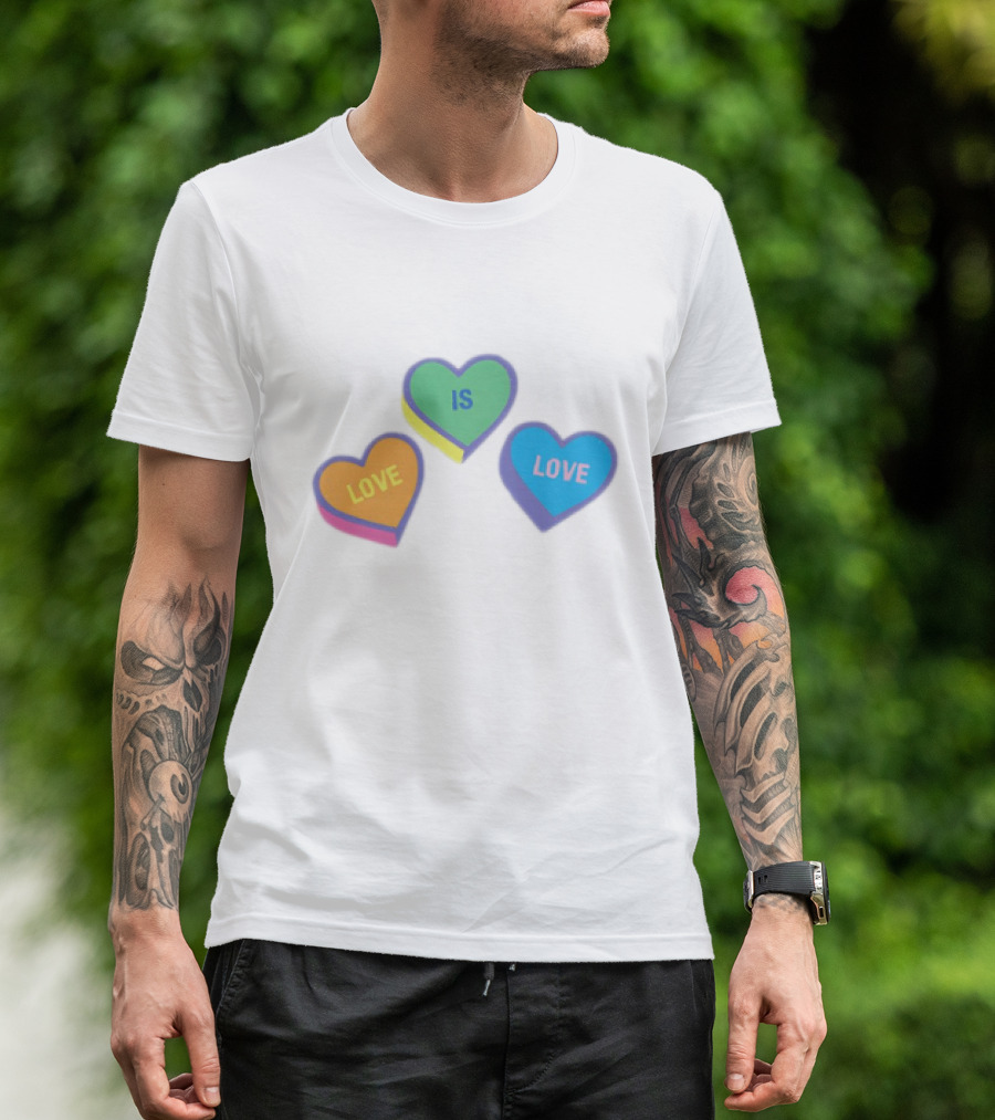 Love Is Love Colorful Hearts T-Shirt