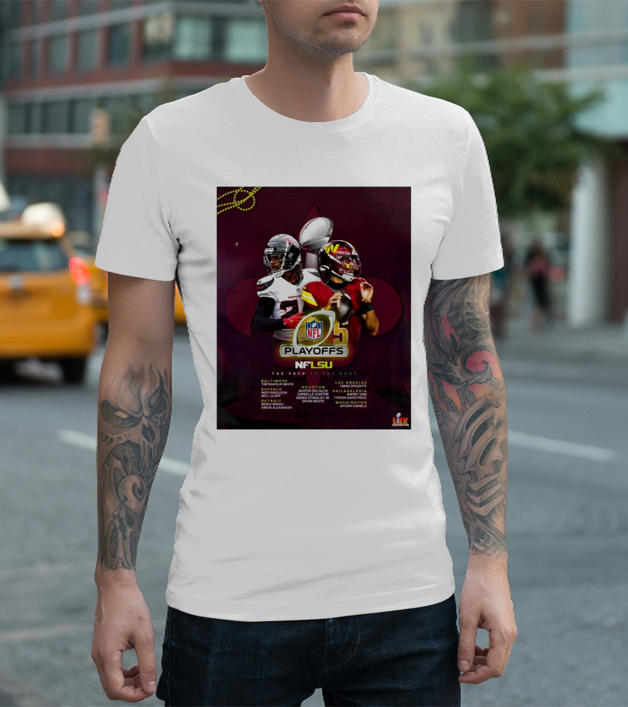 LSU Football NFL Playoffs Path to the Boot Tre’Davious White Buffalo Reid Ferguson Will Clapp T-Shirt