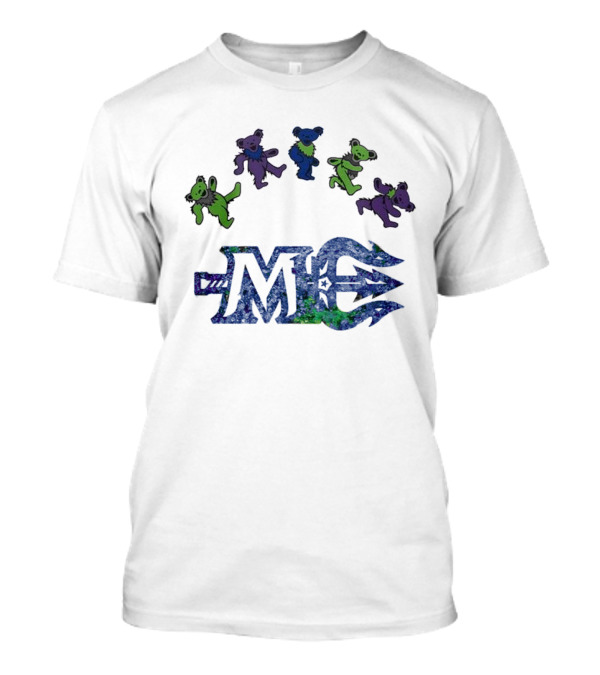 Maine Mariners Grateful Dead Night 2025 Dancing Bears Emblem T-Shirt