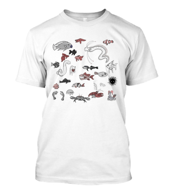 Marine Life Crustaceans And Fish Collection T-Shirt