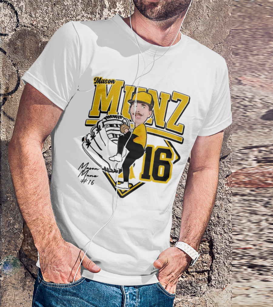 Mason Munz Baseball 2025 Player 16 Caricature T-Shirt