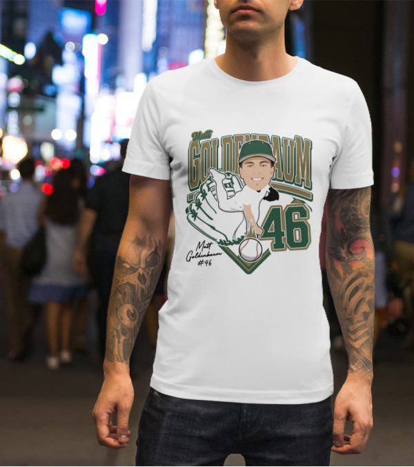 Matt Goldenbaum 46 Baseball Glove Illustration 2025 T-Shirt