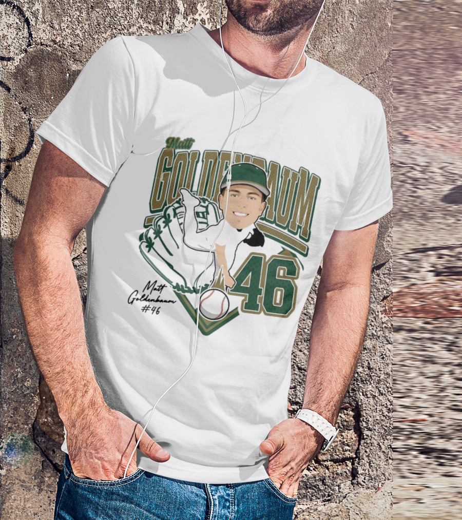 Matt Goldenbaum 46 Baseball Glove Illustration 2025 T-Shirt