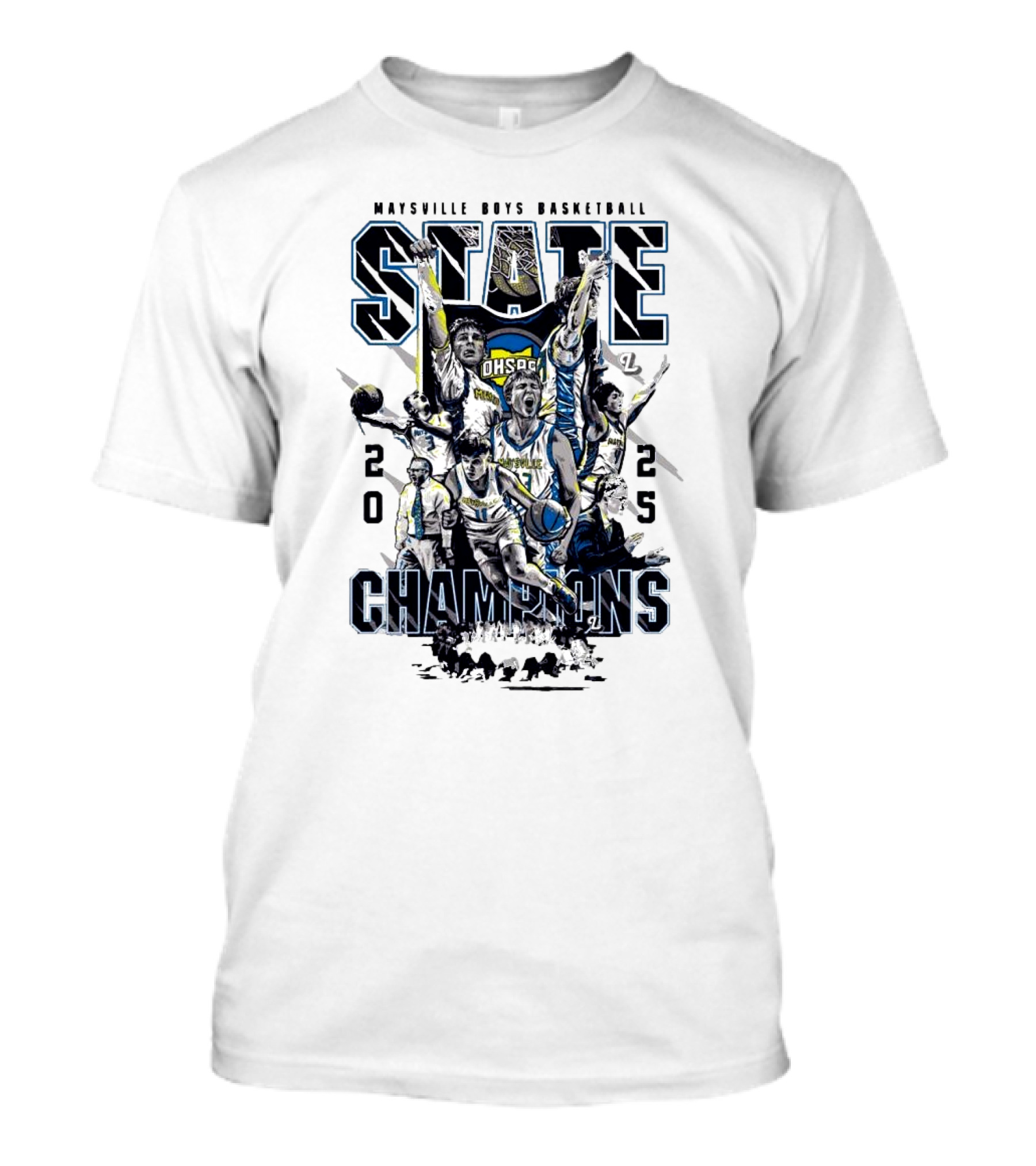 Maysville Panthers OHSAA State Champions 2025 Boys Basketball Division Four Team T-Shirt