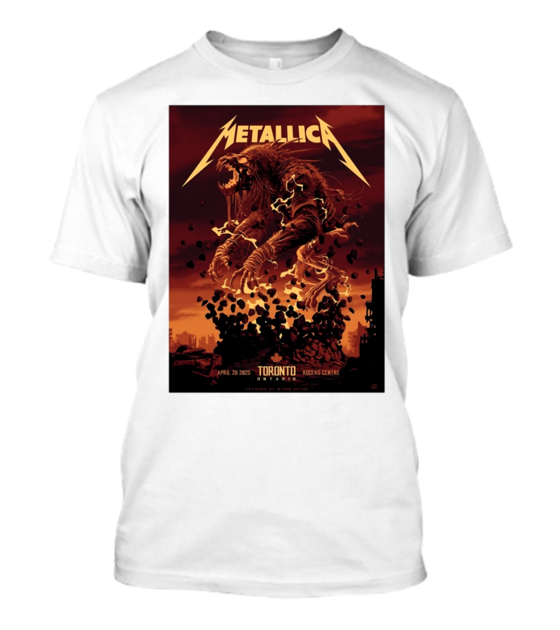 Metallica M72 Tour April 26 2025 Toronto Rogers Centre Ontario Artwork By Gibson Graphic T-Shirt