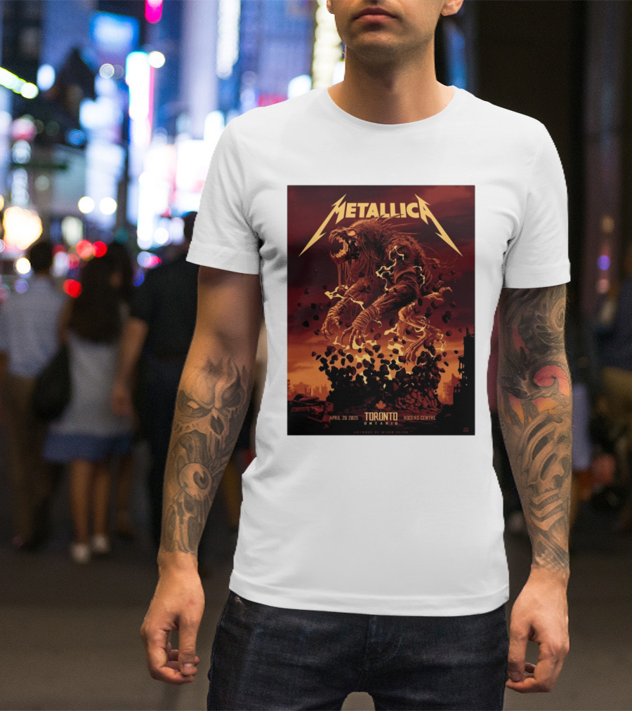Metallica M72 Tour April 26 2025 Toronto Rogers Centre Ontario Artwork By Gibson Graphic T-Shirt