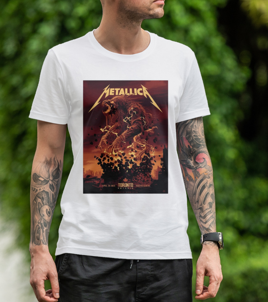 Metallica M72 Tour April 26 2025 Toronto Rogers Centre Ontario Artwork By Gibson Graphic T-Shirt