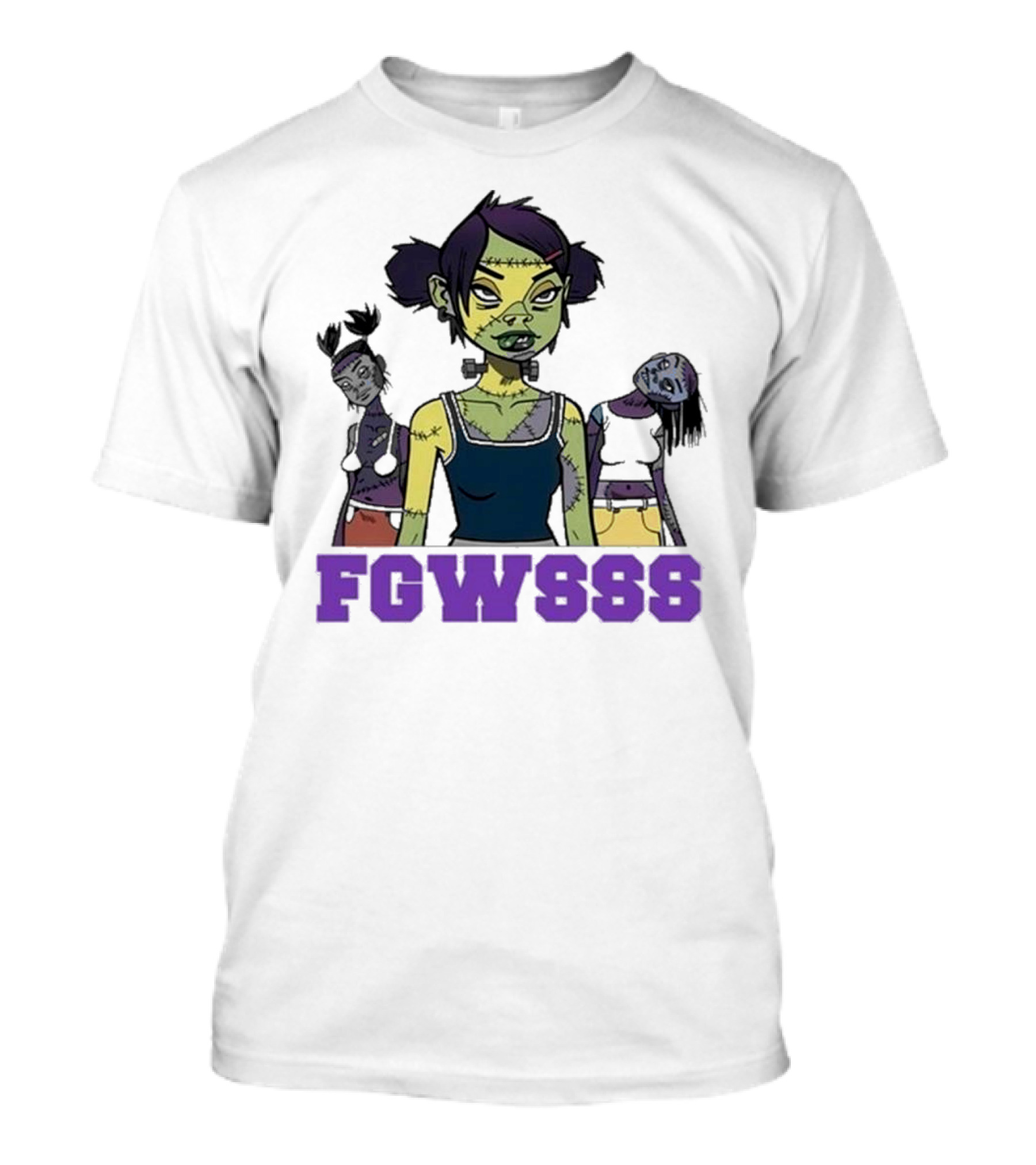 Mindless Self Indulgence FGWSSS Zombie Character With Purple Text T-Shirt