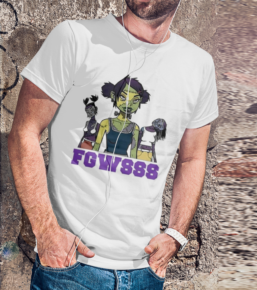 Mindless Self Indulgence FGWSSS Zombie Character With Purple Text T-Shirt