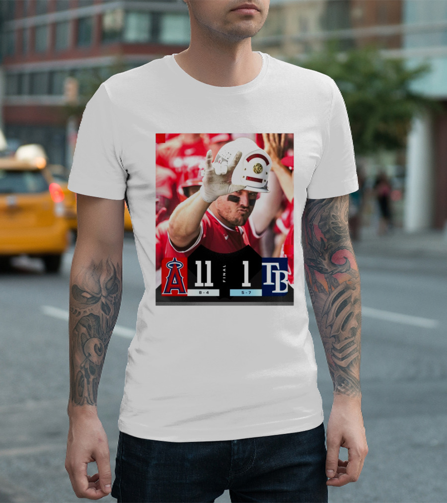 Los Angeles Angels 11-1 Victory Over Tampa Bay Rays Mike Trout Highlights T-Shirt
