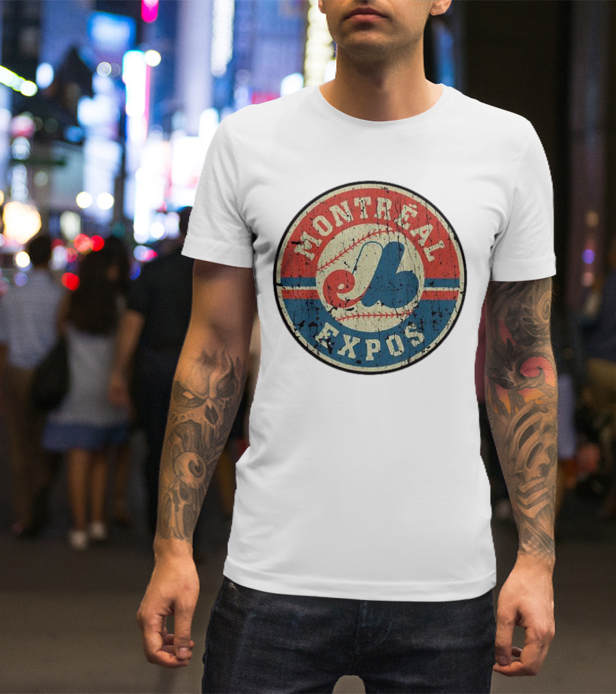 Montreal Expos Vintage Baseball Circle Emblem T-Shirt