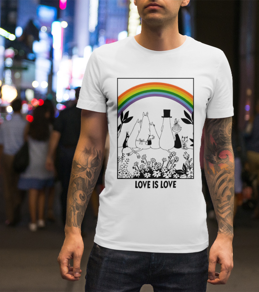 Moomin Rainbow Pride Love Is Love T-Shirt