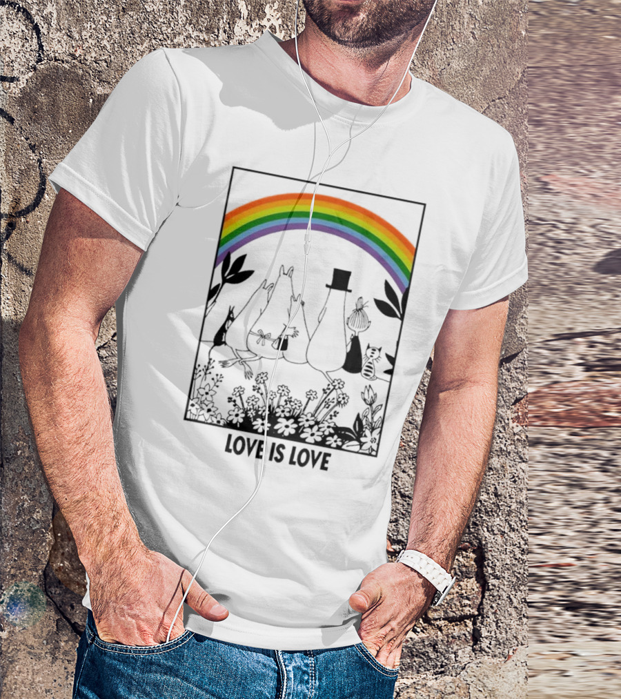 Moomin Rainbow Pride Love Is Love T-Shirt