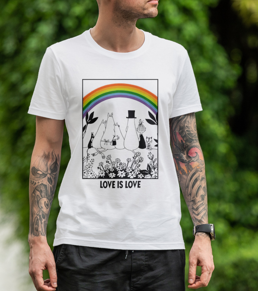Moomin Rainbow Pride Love Is Love T-Shirt