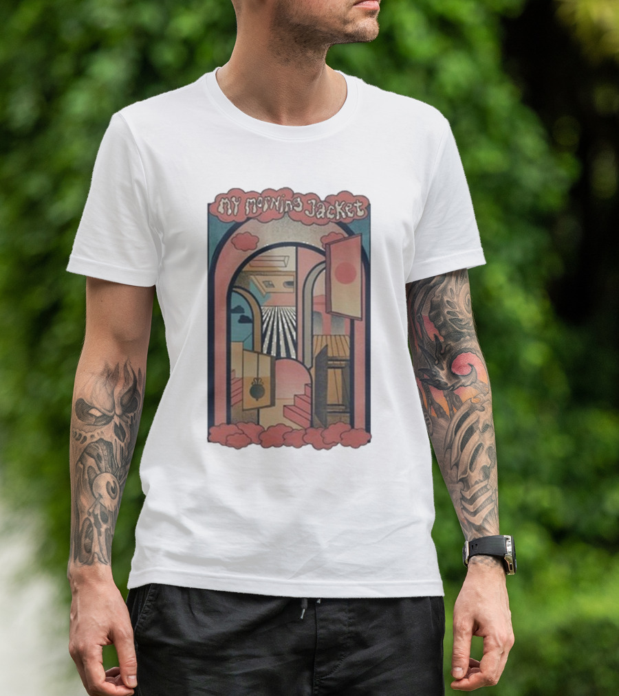 My Morning Jacket Surreal Archway And Stairs Retro Album Art T-Shirt