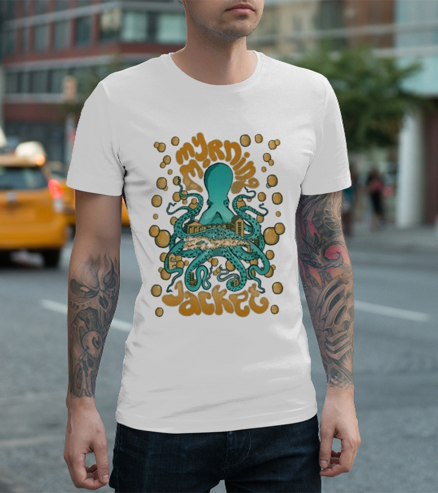 My Morning Jacket Tentacles Octopus And Bubbles T-Shirt