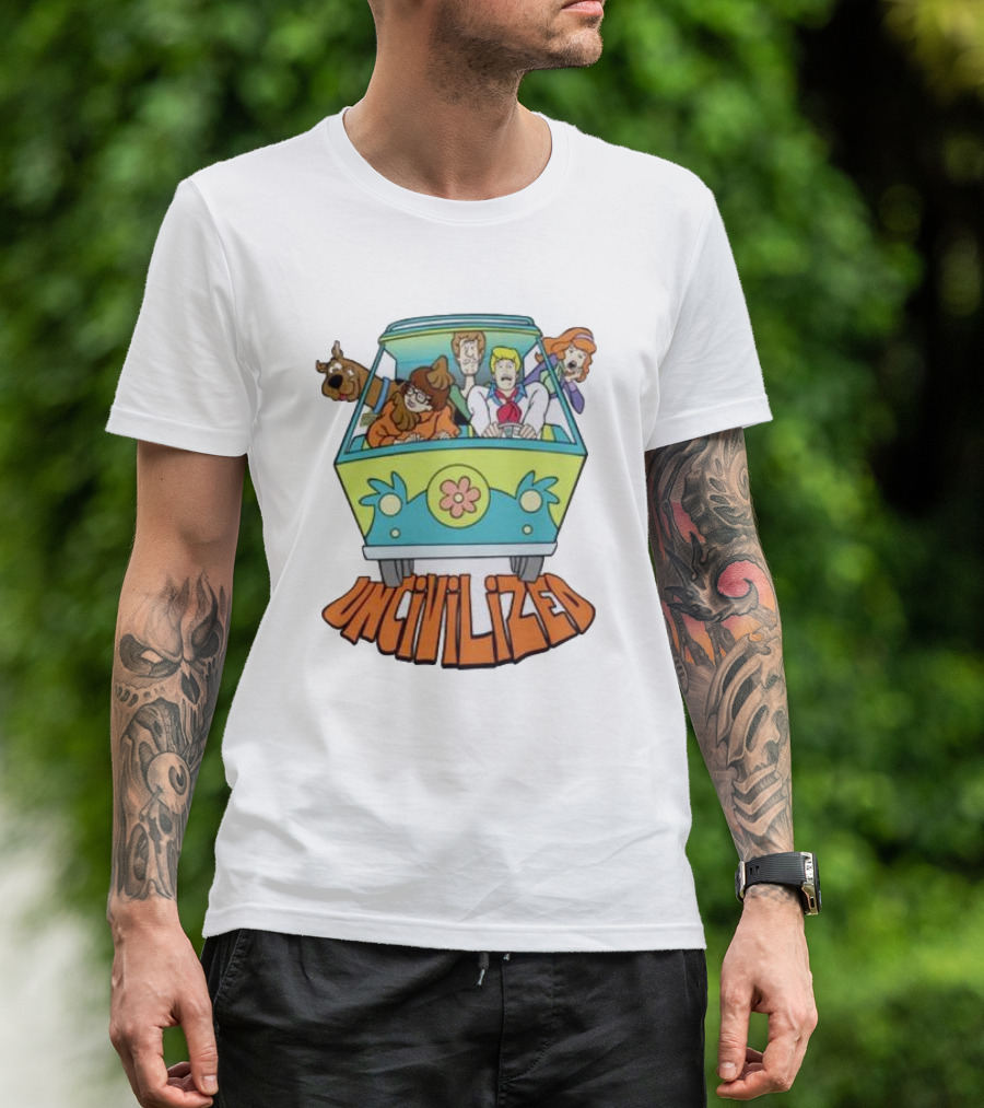 Mystery Machine Scooby-Doo Uncivilized Driving Adventure T-Shirt