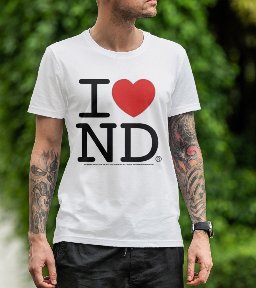 Neck Deep I Love ND Red Heart Graphic T-Shirt