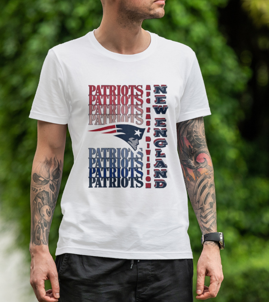 Patriots New England AFC East Division Football Team T-Shirt