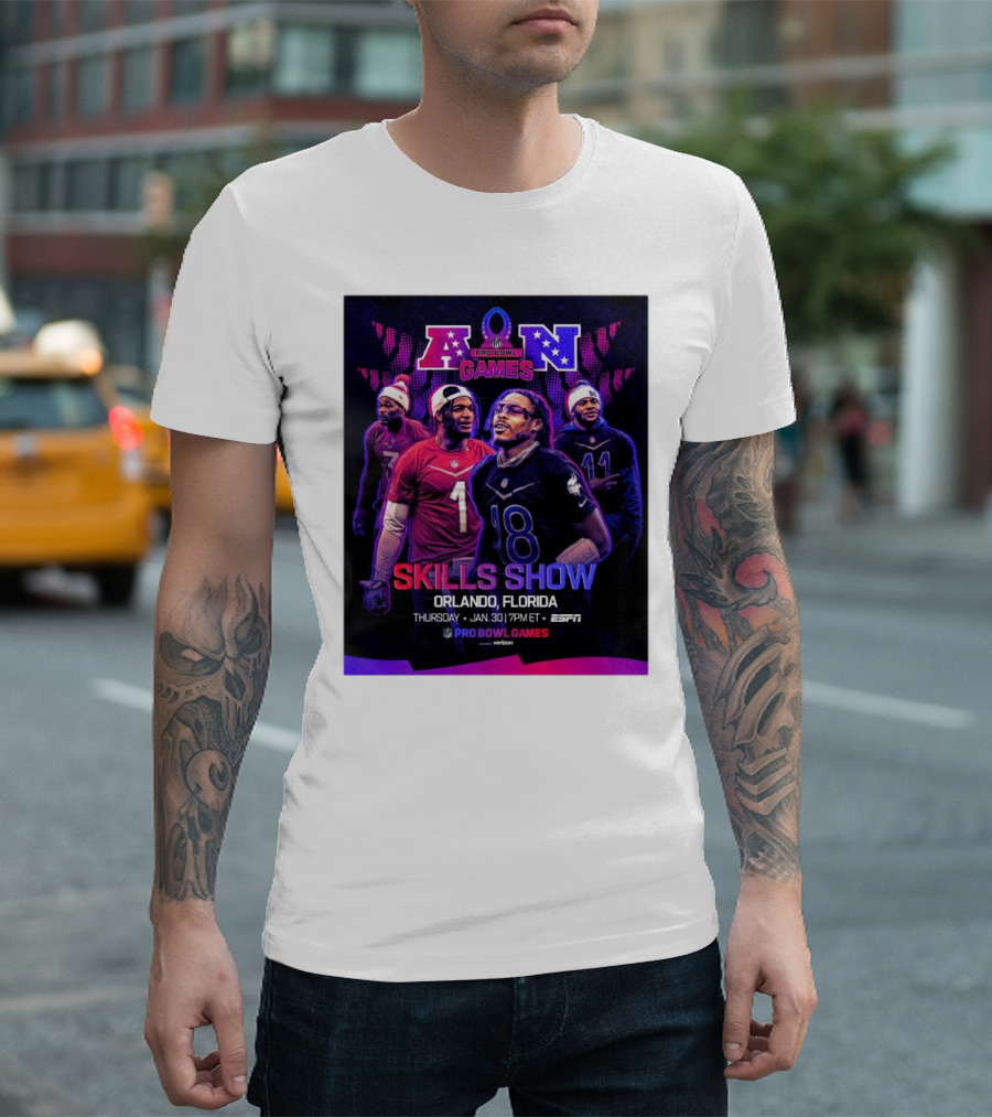 NFC And AFC NFL Pro Bowl Games 2025 Skills Show Orlando Florida January 30 ESPN T-Shirt