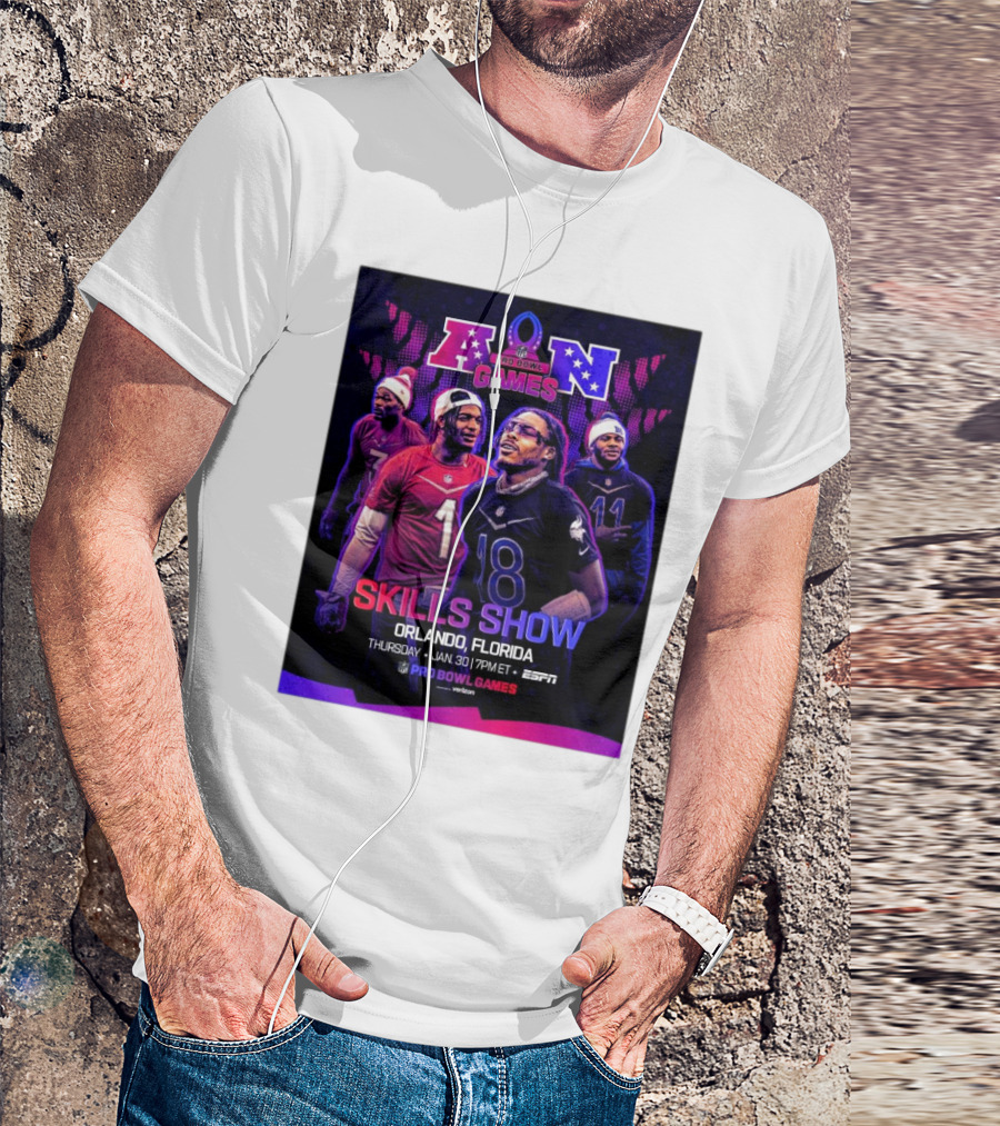 NFC And AFC NFL Pro Bowl Games 2025 Skills Show Orlando Florida January 30 ESPN T-Shirt
