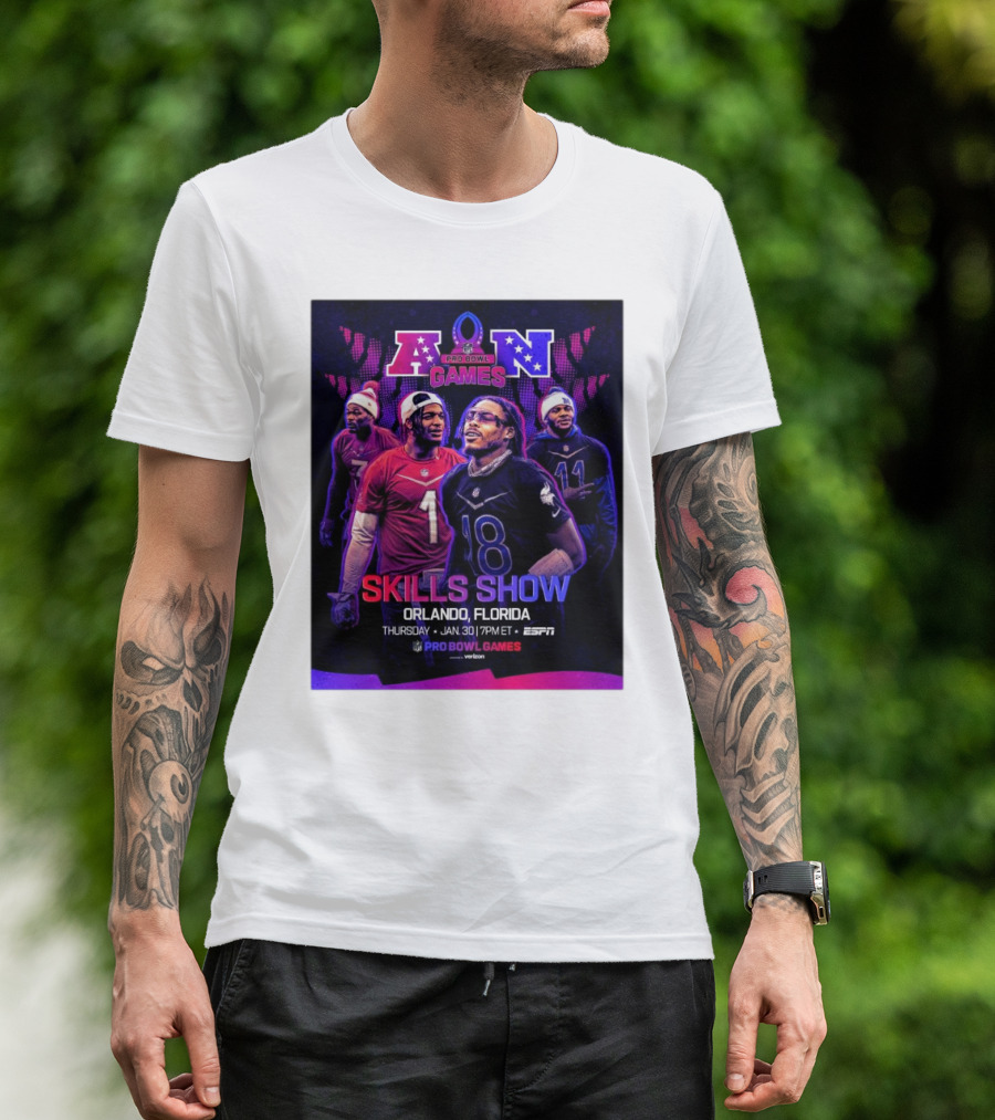 NFC And AFC NFL Pro Bowl Games 2025 Skills Show Orlando Florida January 30 ESPN T-Shirt