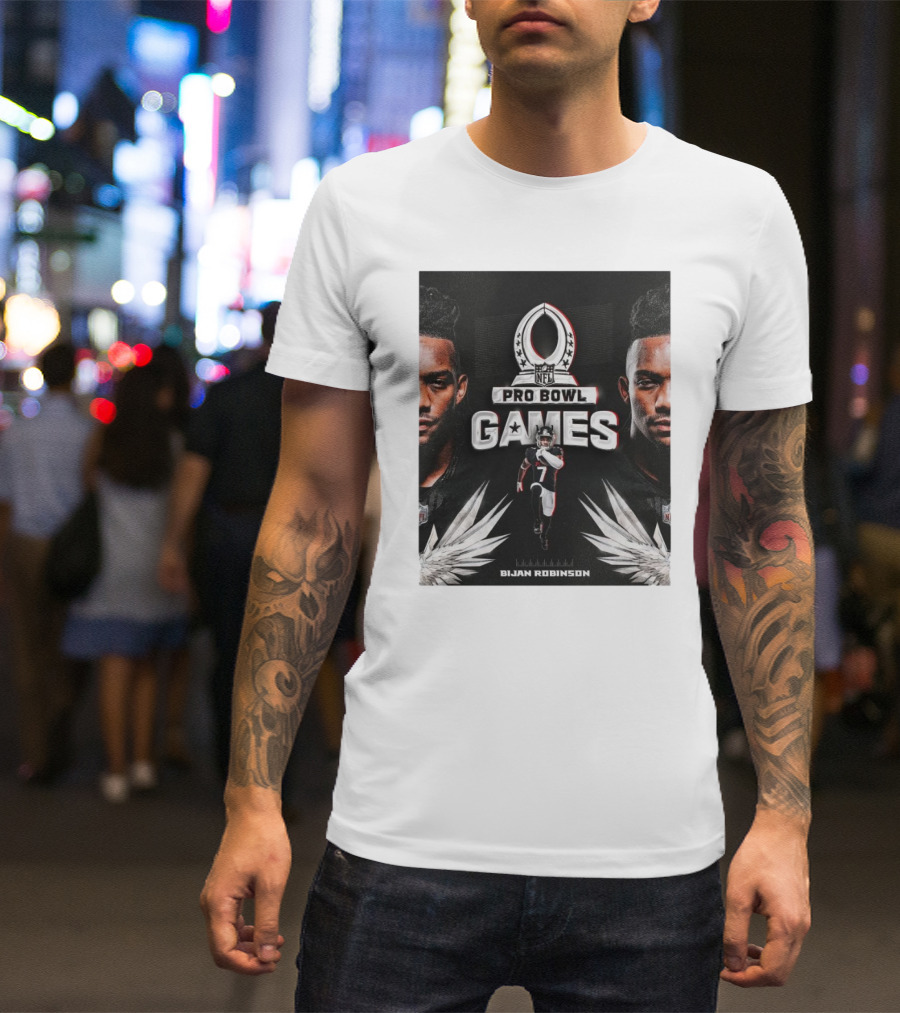 NFL Pro Bowl Games Bijan Robinson Atlanta Falcons 2025 T-Shirt