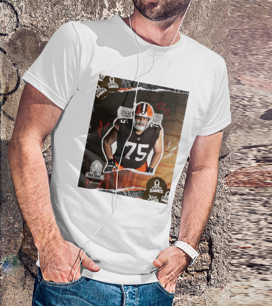 NFL Pro Bowl Games 2025 Joel Bitonio Cleveland Browns 75 T-Shirt