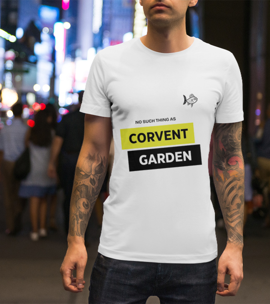 No Such Thing As Corvent Garden With Yellow And Black Text Blocks T-Shirt