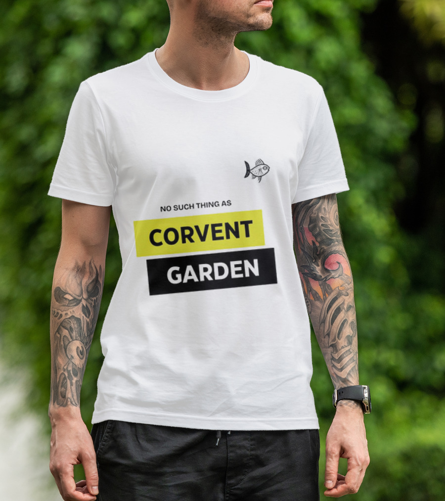 No Such Thing As Corvent Garden With Yellow And Black Text Blocks T-Shirt