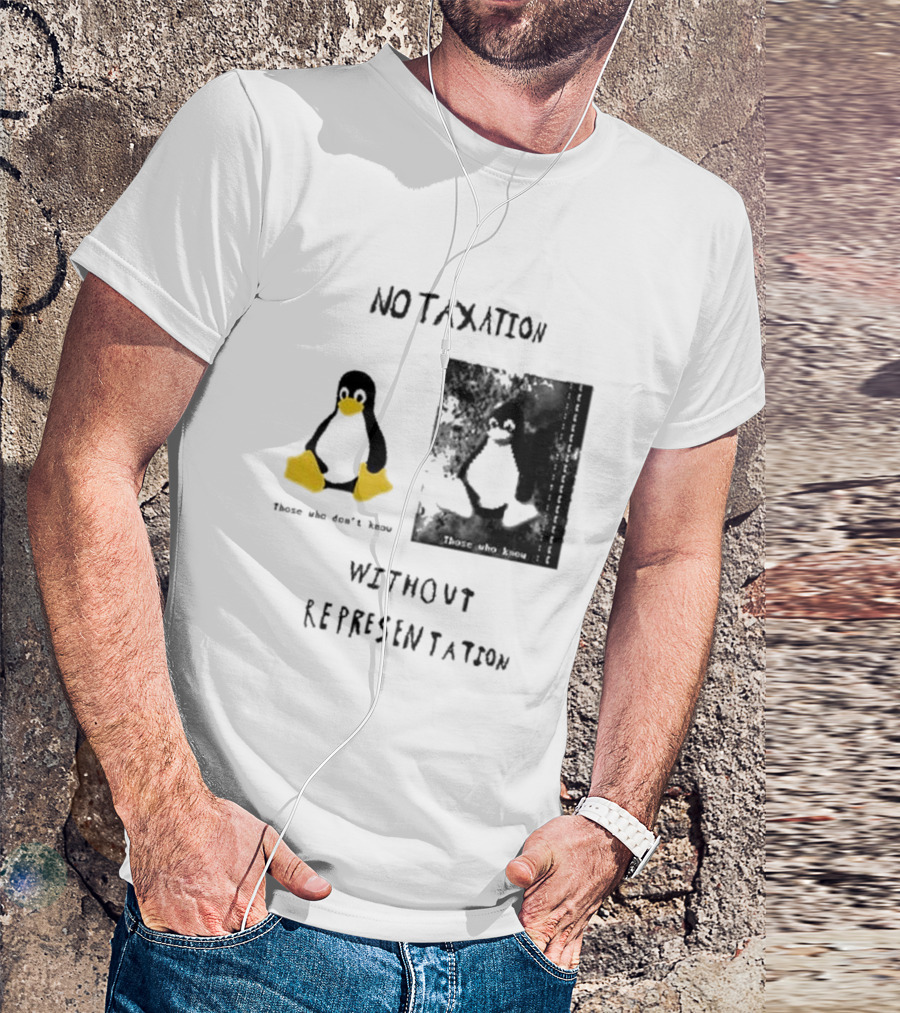 No Taxation Without Representation Unhappy Feet Penguin T-Shirt