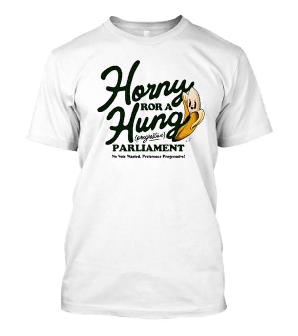 Horny For A Hung Parliament Banana Cartoon T-Shirt