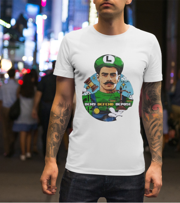 Nordacious Store Deny Defend Depose Mario Luigi Parody T-Shirt