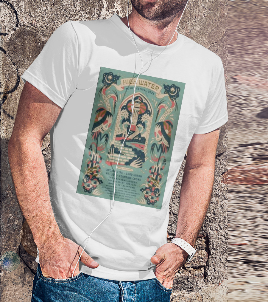 High Water Music Festival 2025 North Charleston SC April 26-27 Arcade Fire Lord Huron Mt Joy Counting Crows T-Shirt