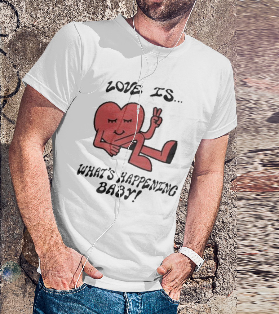 Not Dead Yet Nell Serrano Love Is What's Happening Baby Peace Heart T-Shirt