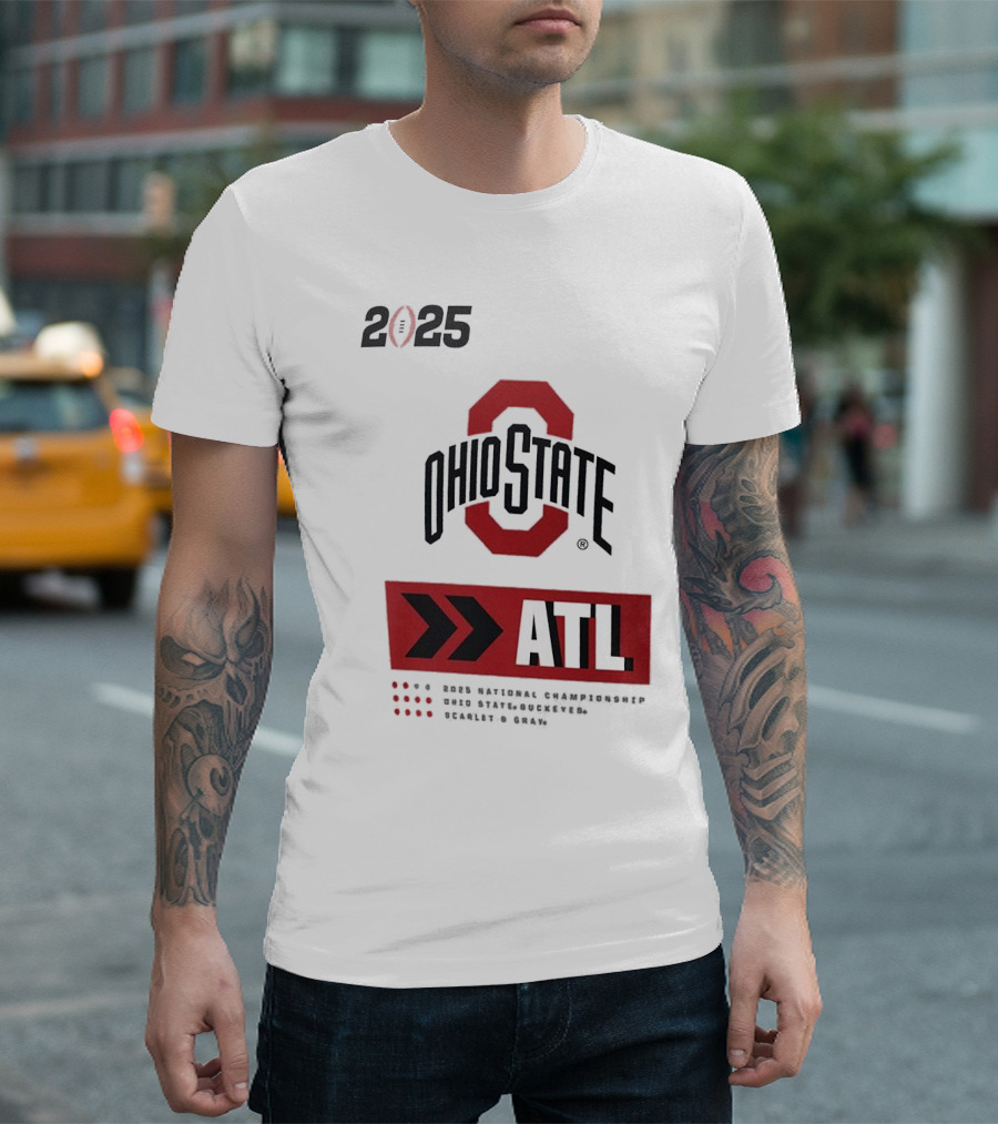 2025 Ohio State Buckeyes ATL College Football Playoff National Championship T-Shirt